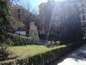 Nombres de mujeres relevantes para 5 zonas verdes de Centro | Jardín de las Feministas | Calle de la Princesa c/v calle del Duque de Liria | Madrid
